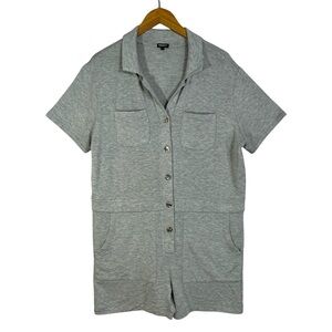 Bleusalt The Shorty Anna Jumpsuit in Grey Heather Modal Spandex Size 4/ 14-16 XL